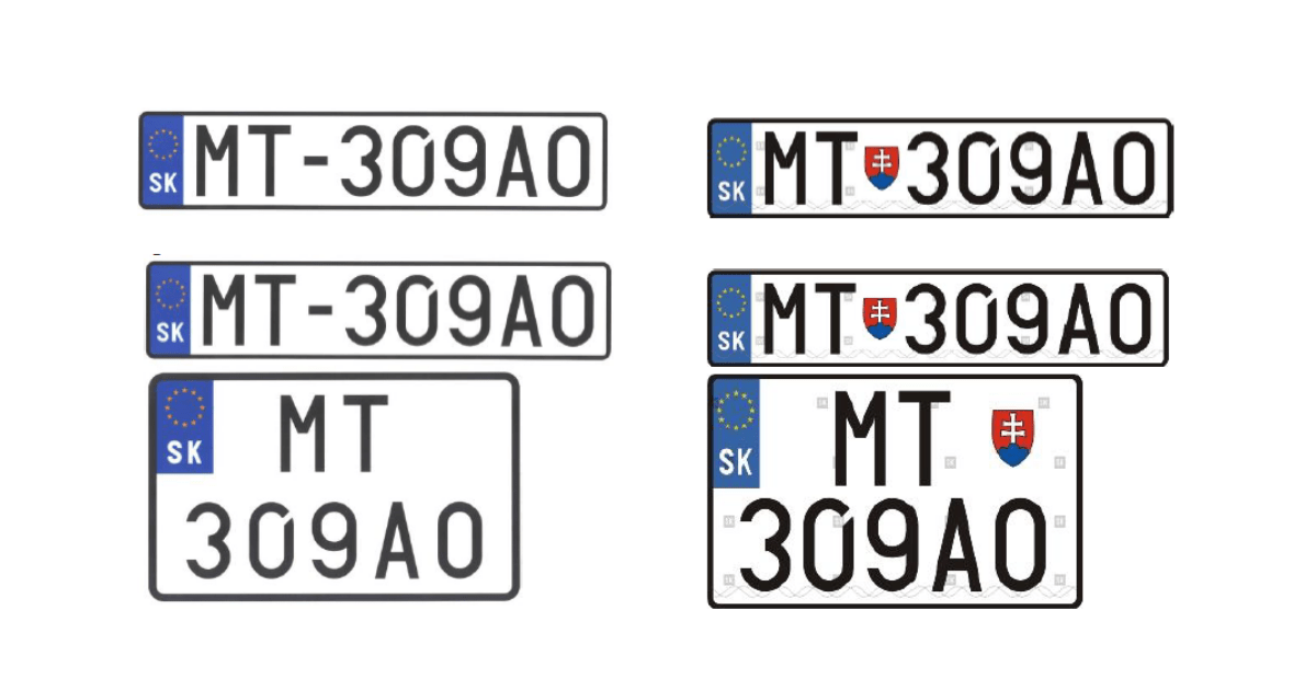 Tabuľka s evidenčným číslom vozidla (EČV)