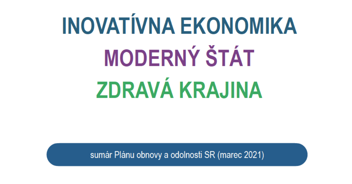 plán obnovy a odolnosti